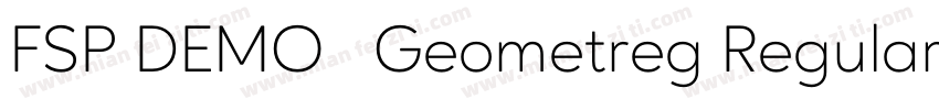 FSP DEMO   Geometreg Regular字体转换